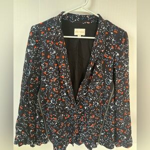 Ella Moss Women's Black and Red Floral Blazer